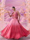 Pink Incut JKT+Mermaid Skirt - Ankush Jain