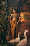 Double Bordered drape Saree - Ankush Jain