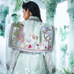 Soft Mint Green Trench Coat Paired With Gajji Satin Silk Corset Top And Pant - Ankush Jain