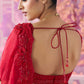 Red Saree 3d Work - Ankush Jain