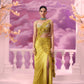 Yellow Cutwork Drape Saree - Ankush Jain