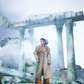Deep Dusky Beige Size Friendly Trench Coat  Paired With Pure Dupian Silk Flared Pant - Ankush Jain