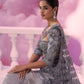 Grey Cutwork Drape Saree - Ankush Jain