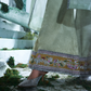 Soft Mint Green Trench Coat Paired With Gajji Satin Silk Corset Top And Pant - Ankush Jain