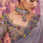 Grey Tissue Cutwork Sarees - Ankush Jain