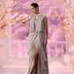 Grey Incut Jkt+gown - Ankush Jain