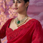 Red Saree 3d Work - Ankush Jain