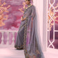 Grey Tissue Cutwork Sarees - Ankush Jain