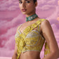 Yellow Cutwork Drape Saree - Ankush Jain