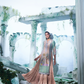 Soft Green Kurta Paired With A Flared Gown - Ankush Jain