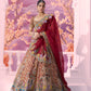 Peach Velvet Kali Gc Set - Ankush Jain