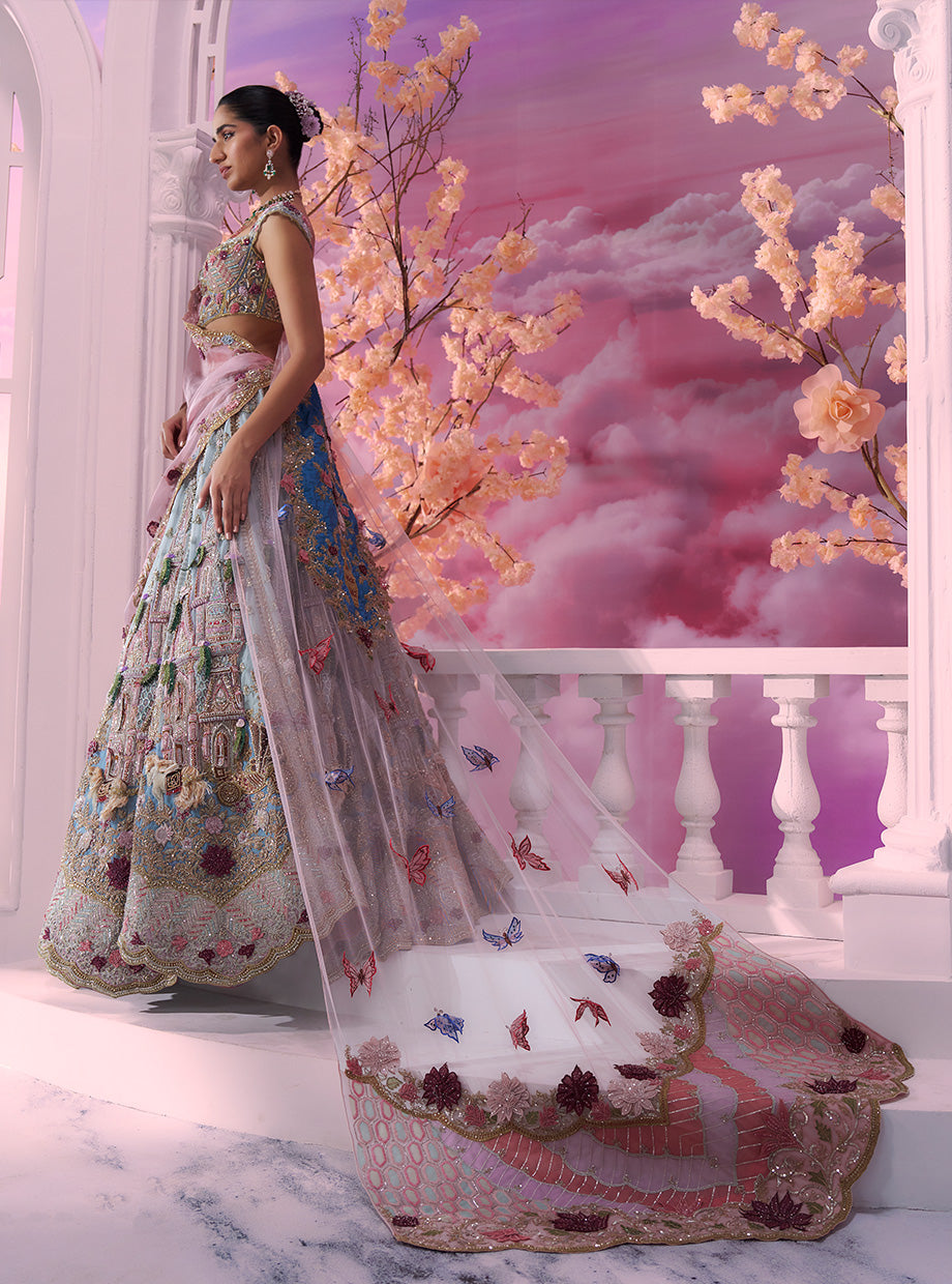 Horse Carraige Kali Blue Tissue - Ankush Jain