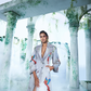 Light Sea Foam Grey Size Friendly Trench Coat - Ankush Jain