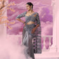 Grey Cutwork Drape Saree - Ankush Jain