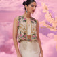 White Incut Jkt+mermiad Skirt - Ankush Jain