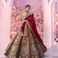 Peach Velvet Kali Gc Set - Ankush Jain