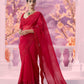 Red Saree 3d Work - Ankush Jain