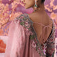 Pink Cutwork Panther Saree - Ankush Jain