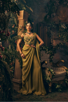 Olive Drape pants set - Ankush Jain