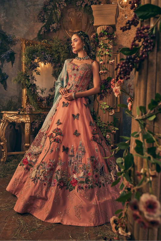 Dual fabric lehenga - Ankush Jain
