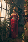 Corset Belt drape sarees with Gloves - Ankush Jain
