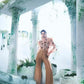 Carnation Pink Shirt With Pure Dupian Flared Pant - Ankush Jain