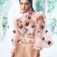 Carnation Pink Shirt With Pure Dupian Flared Pant - Ankush Jain