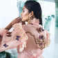 Carnation Pink Shirt With Pure Dupian Flared Pant - Ankush Jain