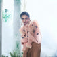 Carnation Pink Shirt With Pure Dupian Flared Pant - Ankush Jain