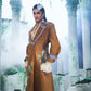 Deep Mustard Trench Coat With Shirt And Pant - Ankush Jain