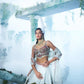 Dusty Green Raw Silk Lehenga Set - Ankush Jain