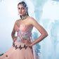 Peach Butterfly Lehenga - Ankush Jain