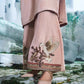 Peach Coord Set Consists Of A Foil Zari Georgette Kurta Paired With Flared Pant - Ankush Jain