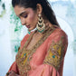 Rouge Pink Kurta With Lapel Collars Paired With A Sharara - Ankush Jain
