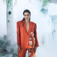 Rust Orange Blazer Set - Ankush Jain