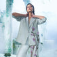 Sea Foam Light Grey Blazer Set - Ankush Jain