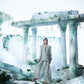 Sea Foam Light Grey Blazer Set - Ankush Jain