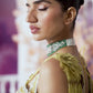 Yellow Cutwork Drape Saree