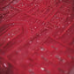 Red One Shoulder With Mermaid Skirt And Ruffle Dupatta