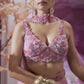 Pink Mermaid Skirt With 3D Work Blouse And 3D Work Dupatta