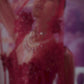 Garnet Red Slit Sharara With Drape And Corsette Blouse
